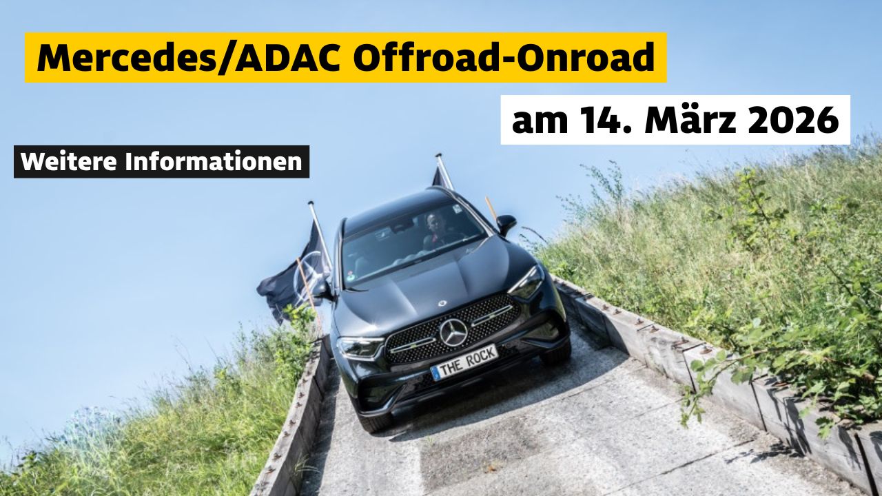Mercedes/ADAC Offroad-Onroad am 14. März 2026. Weitere Informationen…